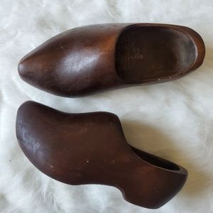 Rare Vintage Hand Carved Wooden Dutch Clogs